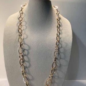 Graziano 17 inch gold chain link necklace